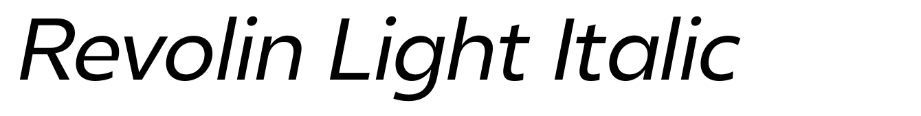 Revolin Light Italic
